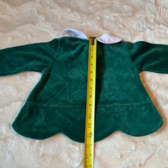 Sears Baby Two-piece Green Velour Size 12 MTHS 20 LBS Holiday Vintage EUC - Picture 7 of 14